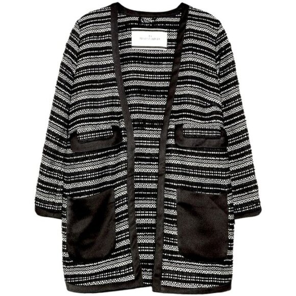 By Malene Birger Jackets & Blazers - Malene Birger Erista Tweed channel pocket black white loose fit Jacket blazer L